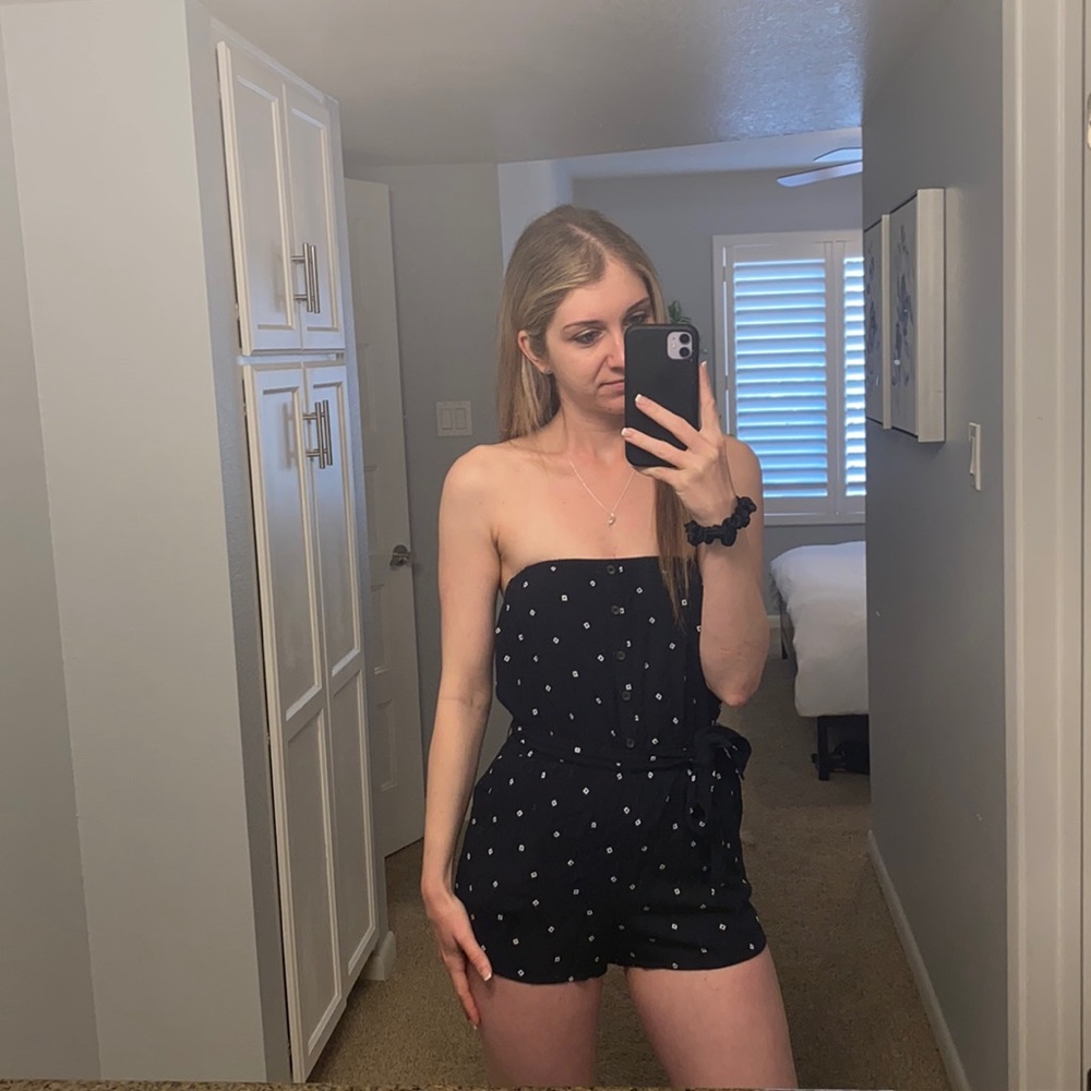 Abercrombie & Fitch Navy Romper